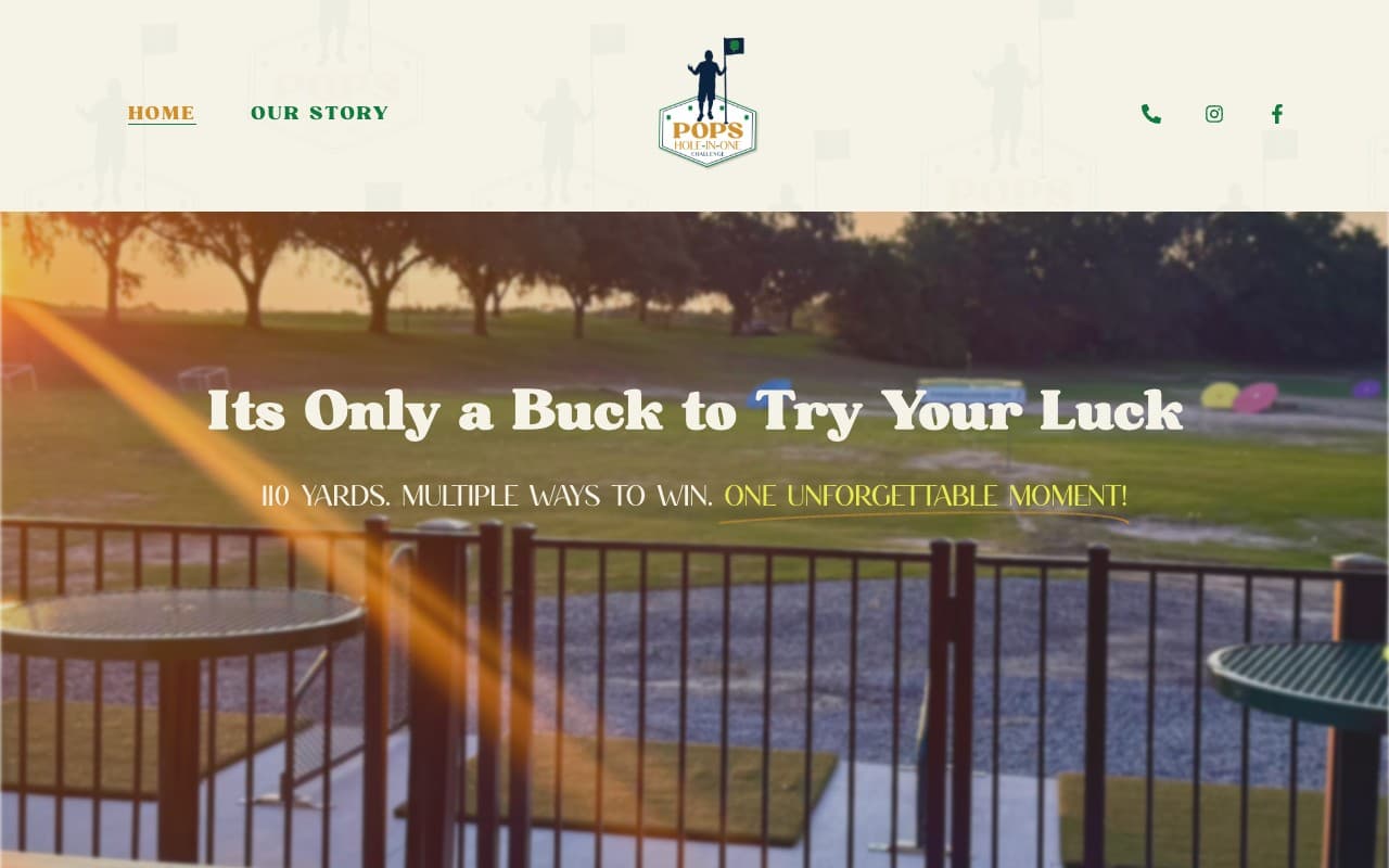 Pop's Hole in One — Local Business Website