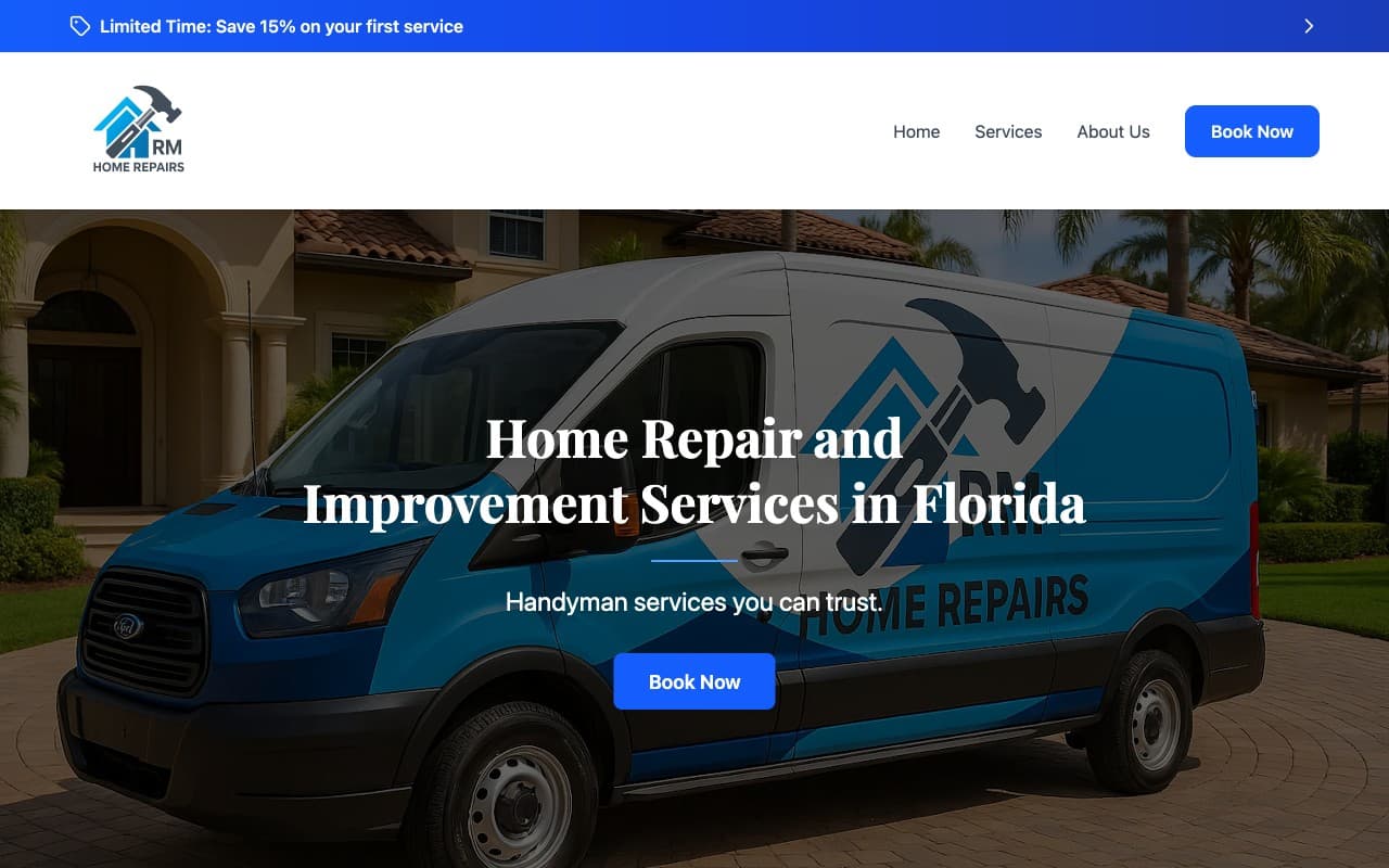 RM Home Repairs — Service Business Website